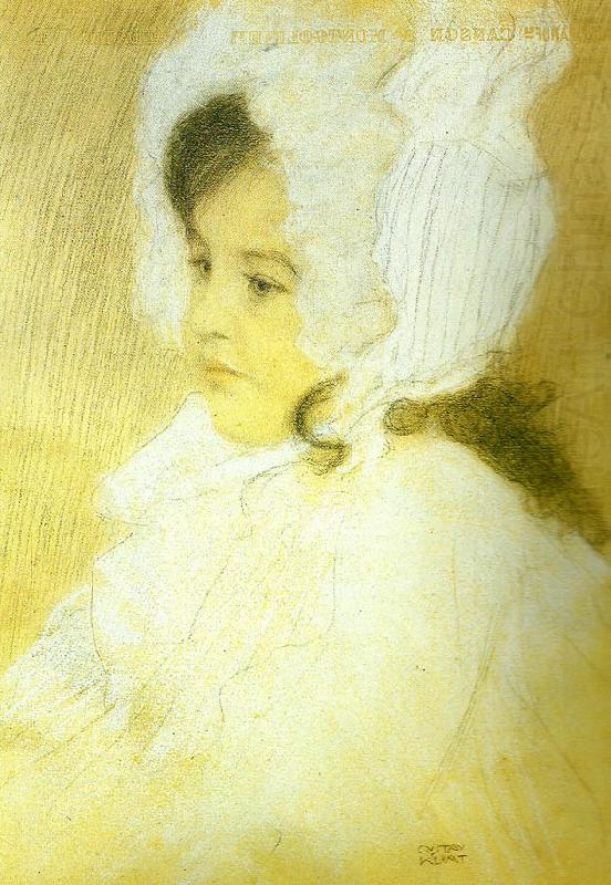 portratt av flicka, Gustav Klimt